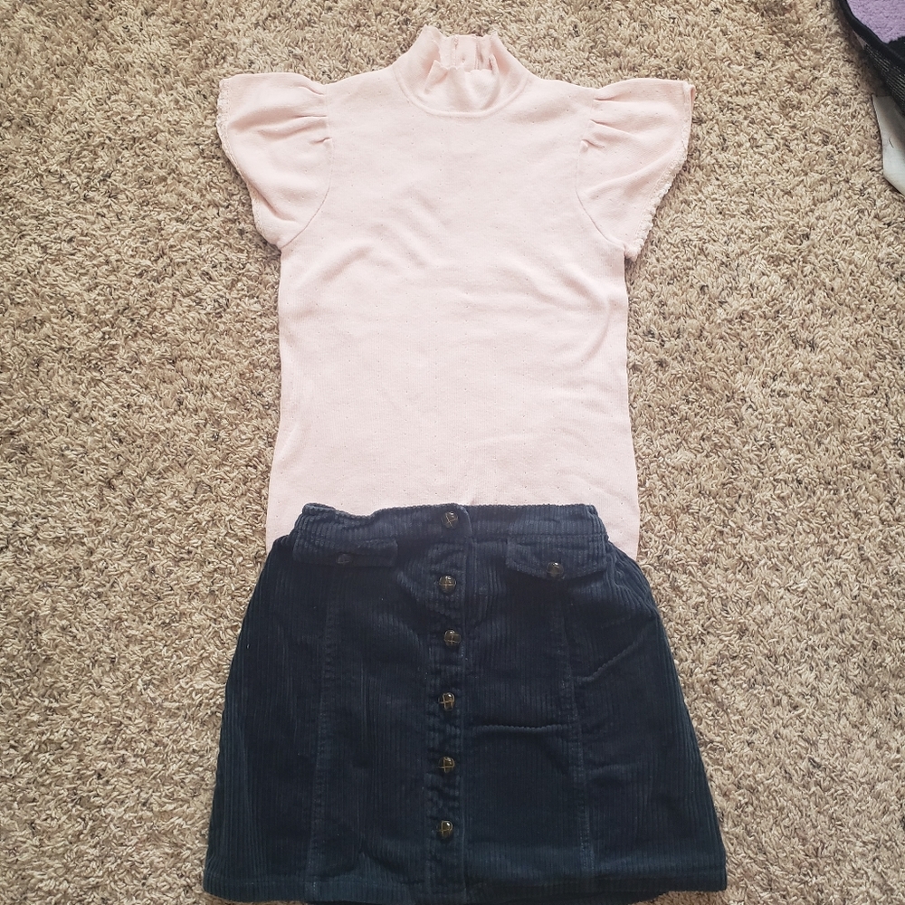 Janie & Jack Top w/ Gymboree Corduroy Skirt Set